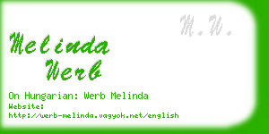 melinda werb business card